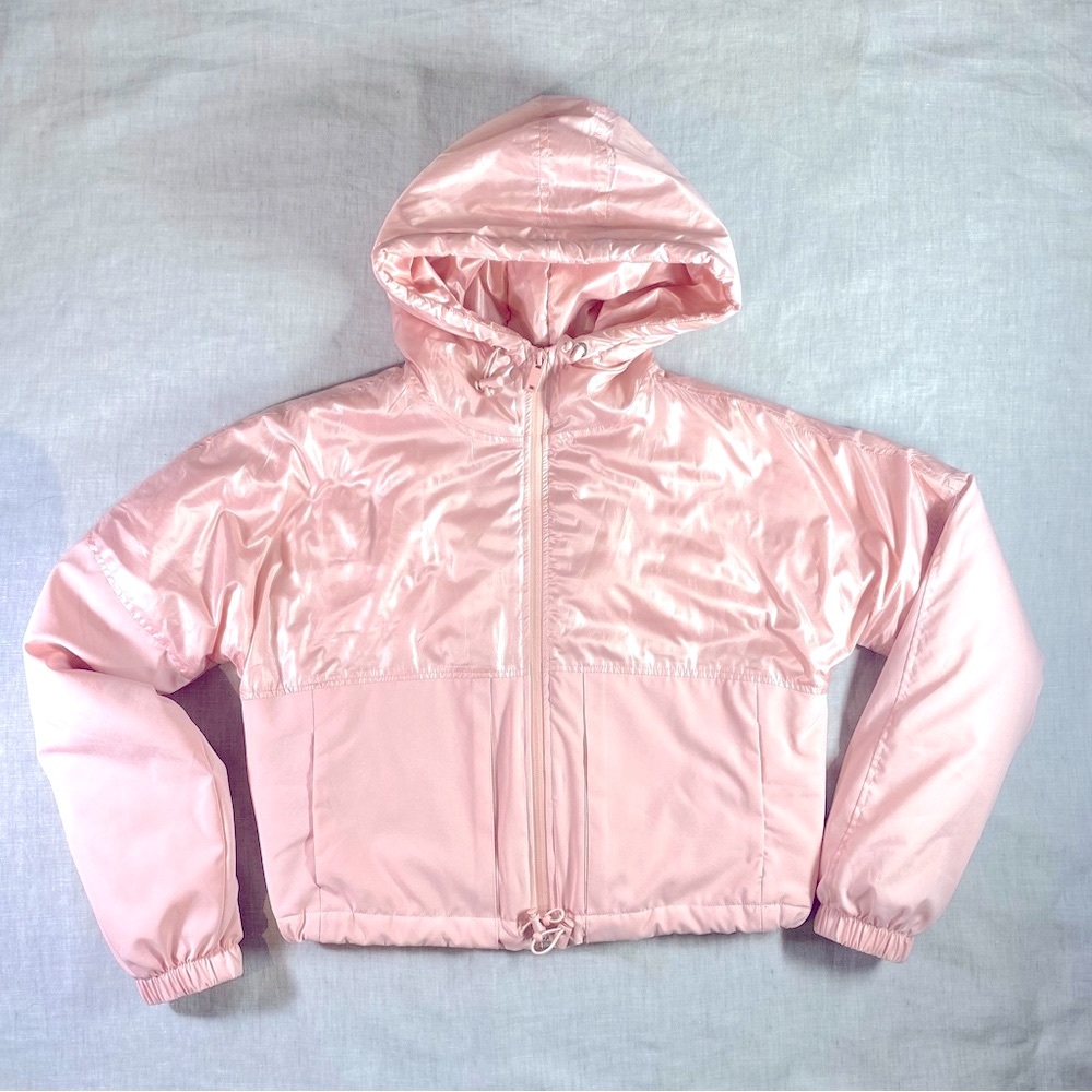Forever 21 Womens S Pink Summer Lightweight Puffer Jacket Feminine NWT Zipper